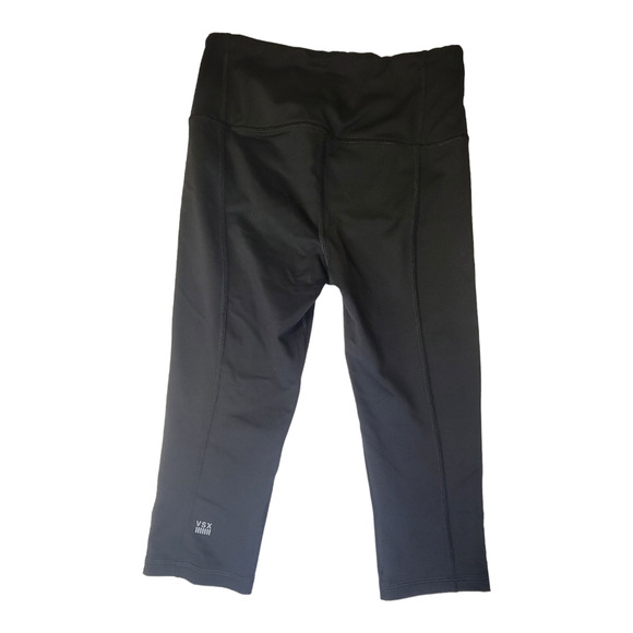 Victoria's Secret VSX Side Rainbow Sport Cropped Leggings Stretch Black Size XS - Picture 3 of 5